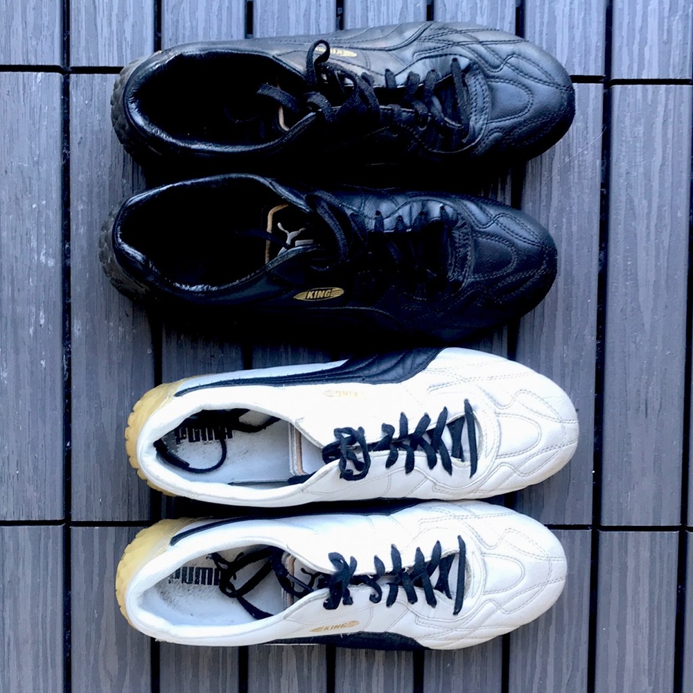 I have two pairs of puma king sleek shoes used